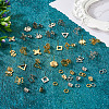 56Pcs 14 Style 201 Stainless Steel Stud Earring Findings with Hole and 304 Stainless Steel Pins and Ear Nuts DIY-SW0001-11-13