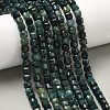 Natural Moss Agate Beads Strands G-F797-A21-01-1