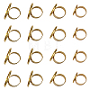 16Pcs 4 Size Adjustable Brass Finger Rings Components KK-CA0002-22G-1