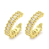 Brass Micro Pave Cubic Zirconia Cuff Earrings EJEW-C104-025G-1