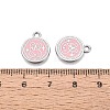 Rack Plating Alloy Enamel Pendants ENAM-N070-01C-02P-02-3