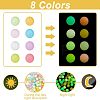 160Pcs 8 Colors Luminous Silicone Beads SIL-CA0001-16-6