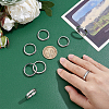 Unicraftale 8Pcs 4 Size 304 Stainless Steel Grooved Finger Ring Settings STAS-UN0034-98-2