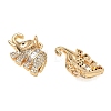 Brass Micro Pave Black Cubic Zirconia Pendants CU-CBAB0CF-18G-2