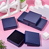 5Pcs Rhombus Textured Cardboard Jewelry Packing Boxes with Sponge Inside CBOX-TA0001-18C-5