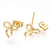 Brass Stud Earrings for Women EJEW-P275-01G-2