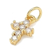 Brass Micro Pave Cubic Zirconia Pendants KK-A293-20G-02-2