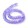 Transparent Glass Beads Strands LAMP-H061-01B-4