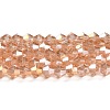 Transparent Electroplate Glass Beads Strands EGLA-A039-T4mm-B15-1