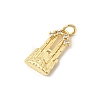 Brass Micro Pave Clear Cubic Zirconia Pendants KK-Z147-15G-2