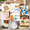 15Pcs 3 Styles Bamboo Handle Wool Paint Brush TOOL-OC0002-21-5