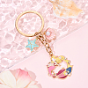 Brass & Alloy Enamel Keychain KEYC-YW00160-04-1