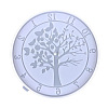 Flat Round with Tree Pattern DIY Food Grade Silicone Clock Display Molds SIMO-PW0015-46A-2