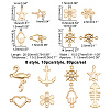 80Pcs 8 Styles Alloy Connector Charms FIND-GO0001-05-2