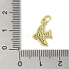 Real 18K Gold Plated Brass Pave Cubic Zirconia Pendants KK-M283-04A-01-3