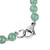 Natural Green Aventurine Flower Pendant Necklaces NJEW-N064-08I-5