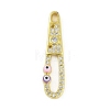 Brass Micro Pave Cubic Zirconia Pendants KK-B114-02G-02-1