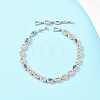 Platinum Tone Brass Micro Pave Cubic Zirconia Tennis Bracelets BJEW-B160-02P-03-2