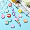 22Pcs 11 Colors Cat Paw Print Food Grade Eco-Friendly Silicone Focal Beads SIL-CJ0001-34-6