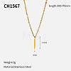 304 Stainless Steel Arabic Initial Letter Pendant Necklaces FS-WG7B6CA-02-1