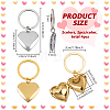4Pcs 2 Colors Stainless Steel Photo Locket Keychains KEYC-FG0001-25A-2