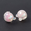 UV Plating Rainbow Iridescent Acrylic Beads X1-OACR-H015-11E-4