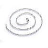 304 Stainless Steel Curb Chain Necklaces NJEW-H492-01P-1