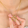 304 Stainless Steel Pendant Round Snake Chain Necklaces for Women WG6E1C5-02-2