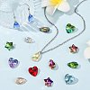 40Pcs 10 Colors Faceted Glass Charms GLAA-FS0002-68-5