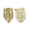 Holy Oval Carved Virgin Mary Tibetan Style Alloy Chandelier Component Links S-TIBEP-LF0961YKG-AG-1