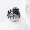 304 Stainless Steel Snake with Eagle Finger Rings for Men TH9949-2-3
