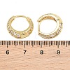 Brass Micro Pave Cubic Zirconia Hoop Earrings KK-CBAD104-04G-D-5