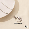 Minimalist Stainless Steel Moon with Skull Pendant Necklace for Women RX9725-5-1