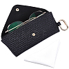 1Pc Imitation Leather with Iron Eyeglass Cases ABAG-CN0001-71A-1