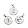 304 Stainless Steel with White Shell Pendants STAS-G268-01Z-P-1