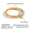 304 Stainless Steel Textured 3-Strand Bangle Sets with Heart Links QJ5292-6