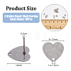 40Pcs 4 Style 304 Stainless Steel Heart Stud Earring Findings STAS-DC0014-82-2