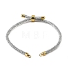 Adjustable Round Polyester Braided Cord Bracelet Making FIND-G117-01G-03-1