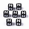 Opaque Acrylic Beads X-SACR-N002-01N-2