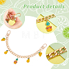 Fruit Alloy Enamel Pendant Decorative Purse Chains AJEW-AB00101-4