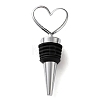 Alloy Heart Shaped Sublimation Blank Wine Bottle Stopper DIY-T077-04-3