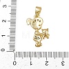 Brass Micro Pave Cubic Zirconia Pendants KK-D409-31G-3