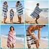 Polyester Stripe Towel AJEW-FZC0001-007F-5