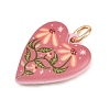 Painted Brass Pendants KK-CBAA339-02B-2