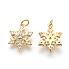 Brass Micro Pave Cubic Zirconia Pendants X-KK-F774-10G-NR-2
