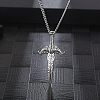 Luxury Stainless Steel Sword Pendant Necklace for Daily Wear DU0942-1