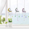 Moon & Star Alloy Hanging Ornaments HJEW-TADJ0022-8
