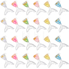 24Pcs 6 Colors Luminous Transparent Resin Pendants RESI-SP0001-01-1