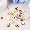 24Pcs 12 Colors Frosted Painted Colored Alloy Pendants FIND-TA0003-24-13