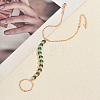 Elegant Brass Pave Clear and Green Cubic Zirconia Geometirc Slave Bracelets IR6615-2